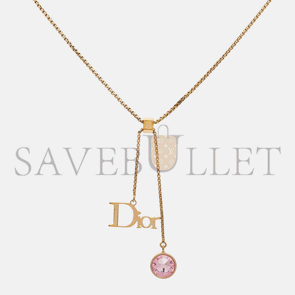 D*or pink crystal gold tone necklace n3052womcy_d03s